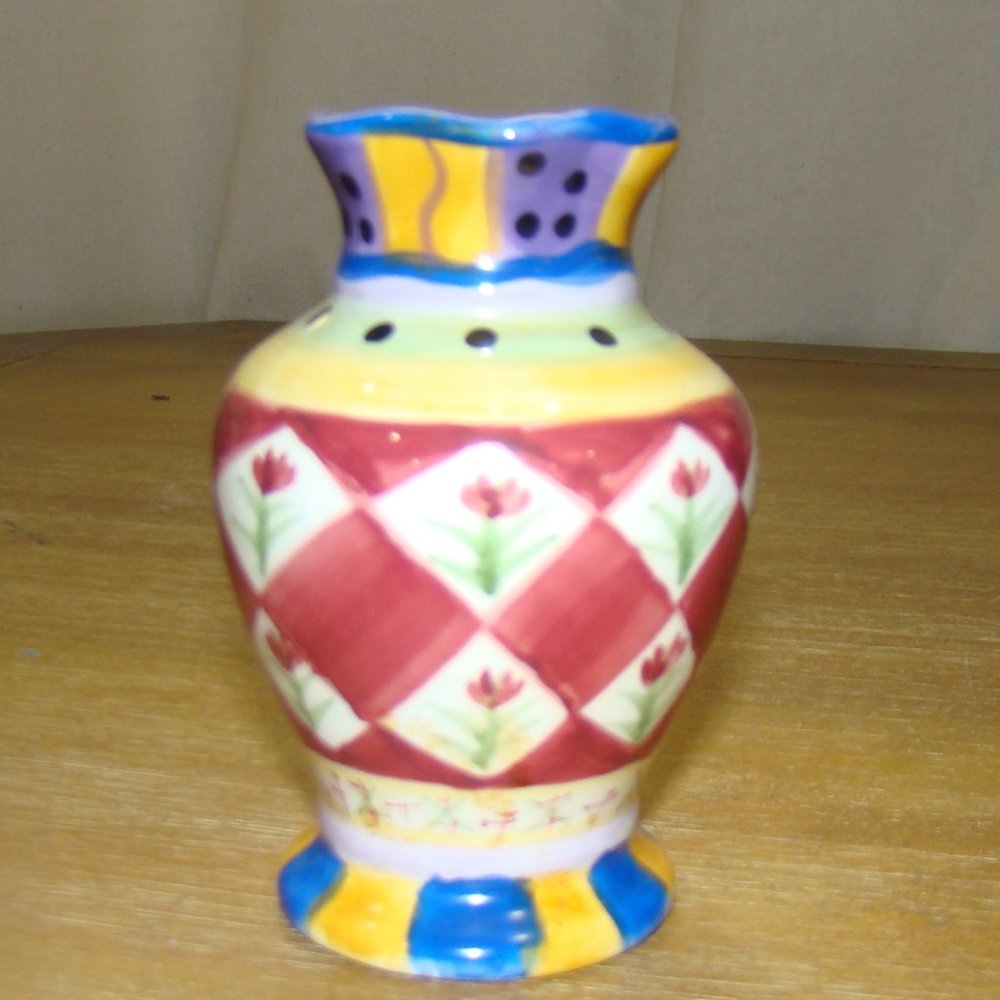 Vintage California Pantry Hand Painted 4" Ceramic Vase